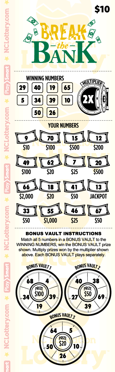 Game logo: Break the Bank Price: $10